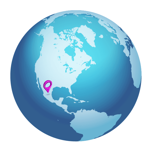 Mapa del mundo representando nuestro alcance online